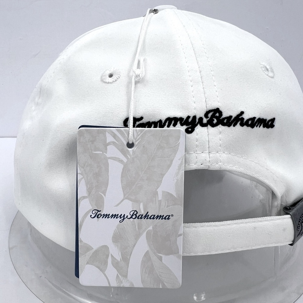 TOMMY BAHAMA CAP HAT, WHITE, BAJA MARGARITA RECIPE INSIDE, LOGO IS EMBROIDERED - Picture 11 of 13